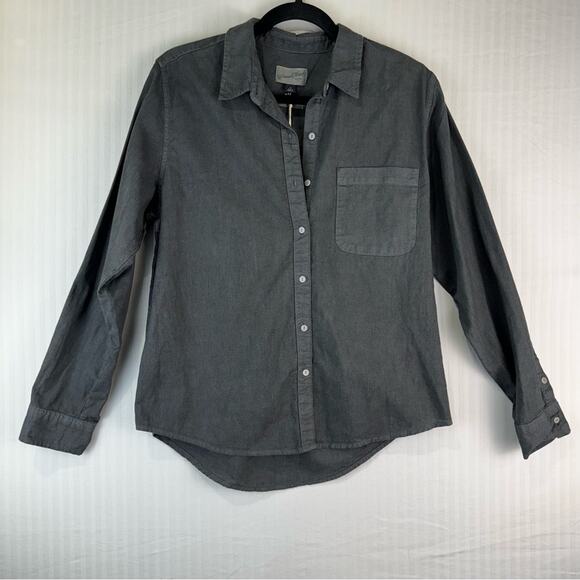 Universal Thread Black Gray Long Sleeve Button Down Size Medium Classic Fit NWT - Picture 1 of 8